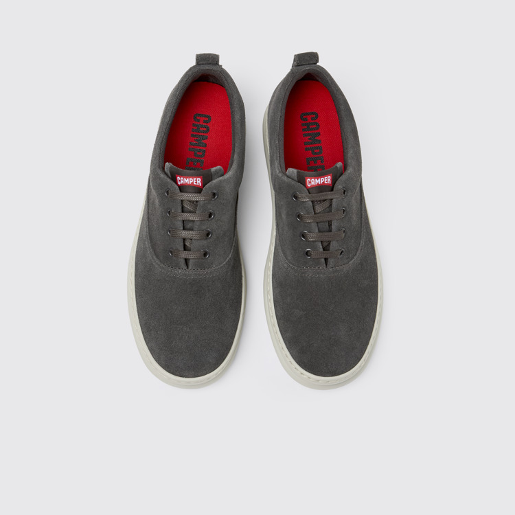 Overhead view of Runner Gray nubuck sneakers for men