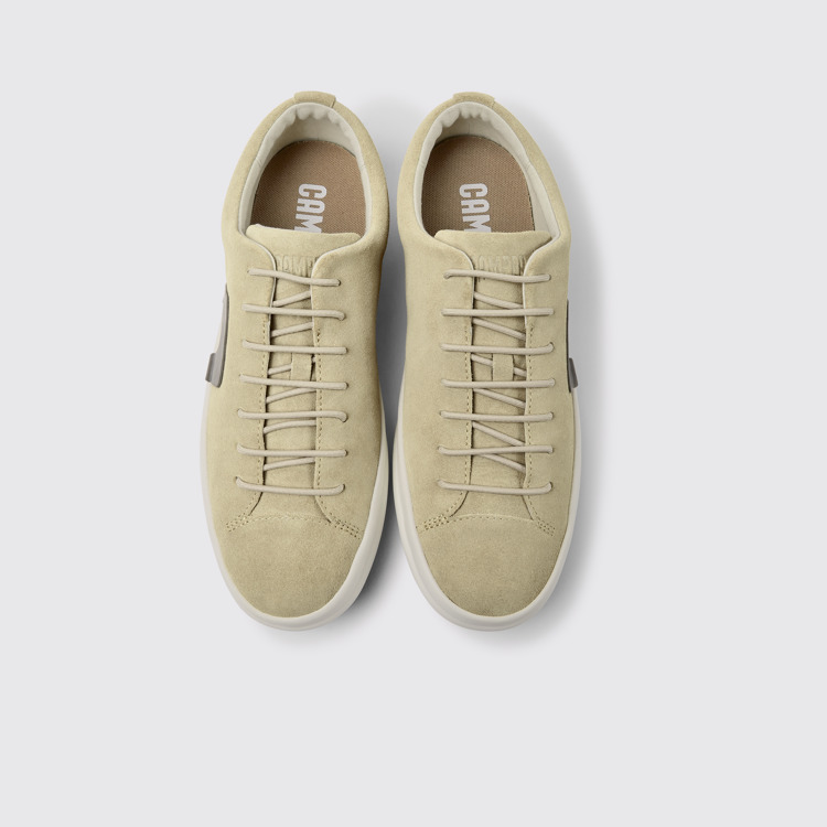 Overhead view of Chasis Beige nubuck shoes for men