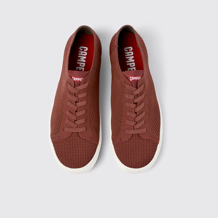 Overhead view of Peu Touring Red Textile Sneaker for Men