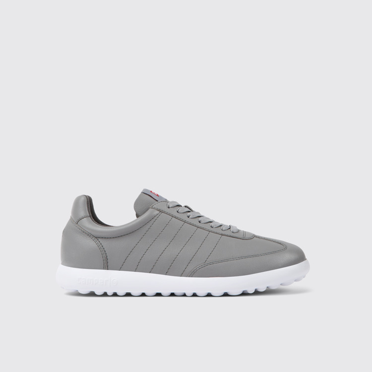 Side view of Pelotas XLite Gray leather sneakers for men