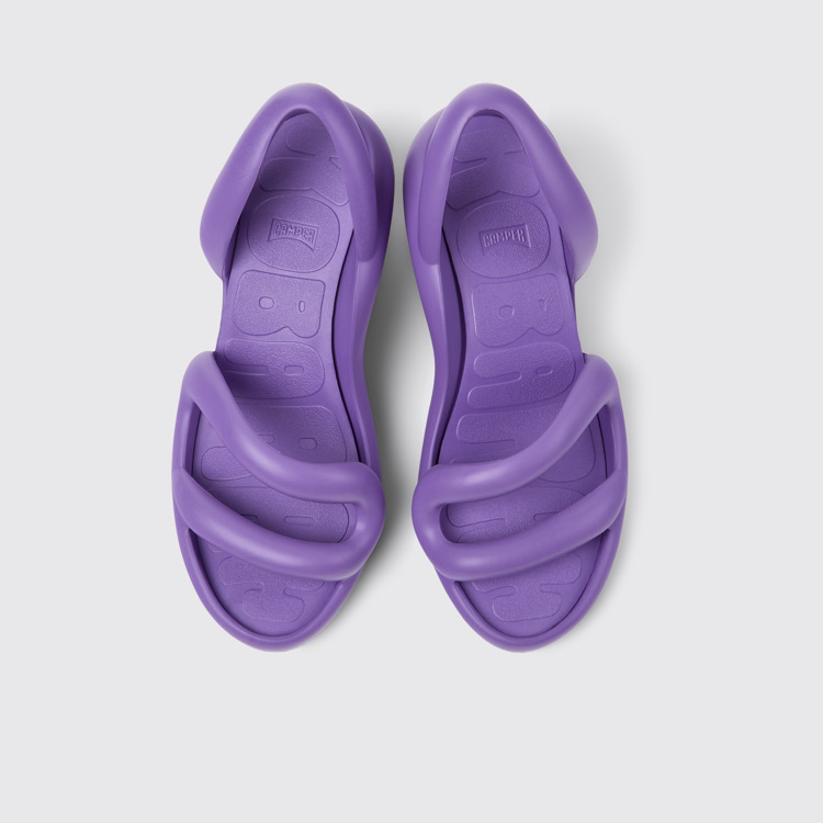 Overhead view of Kobarah Purple unisex Sandal