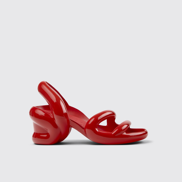 Side view of Kobarah Red Sandal for Men.