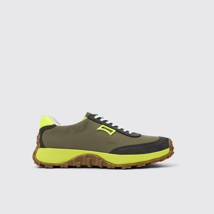 Side view of Drift Trail VIBRAM Multicolor Recycled PET and Nubuck Sneakers for Men.