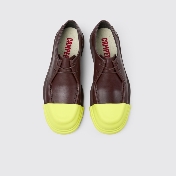 Junction Scarpe bordeaux in pelle da uomo