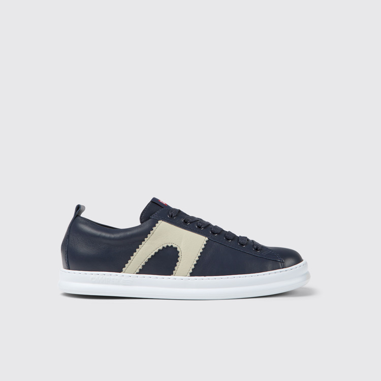 Runner Baskets en cuir bleu pour homme