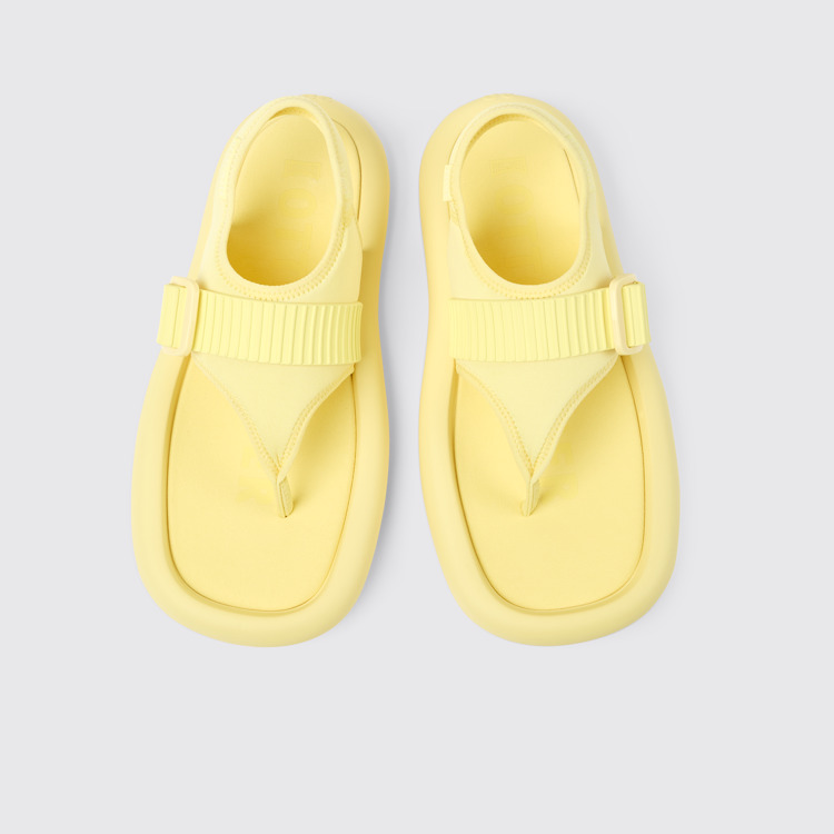 Overhead view of Camper x Ottolinger Yellow sandals for men by Camper x Ottolinger