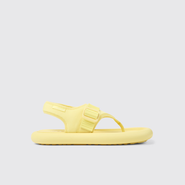 Side view of Camper x Ottolinger Yellow sandals for men by Camper x Ottolinger