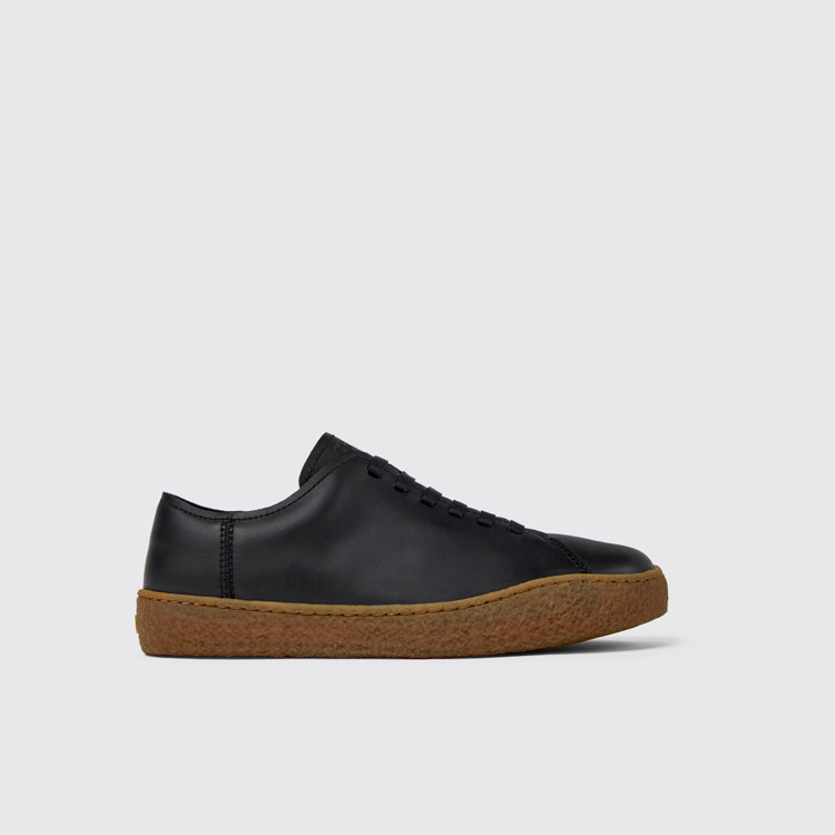 Peu Terreno Zapatos de piel negra para hombre.