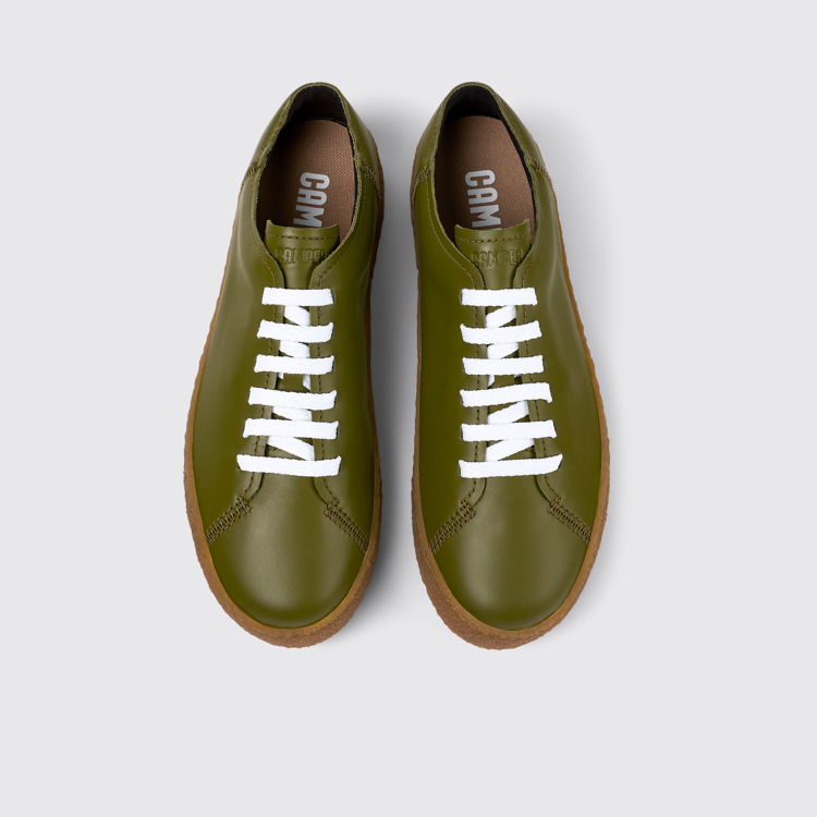 Peu Terreno Baskets en cuir vert pour homme