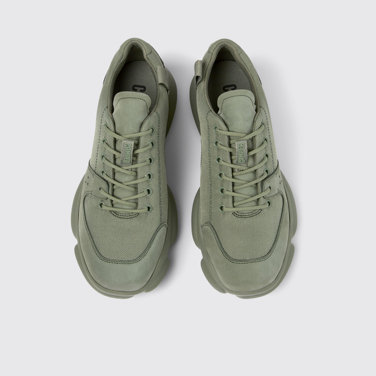 Karst Sneaker verde de piel y PET reciclado para hombre