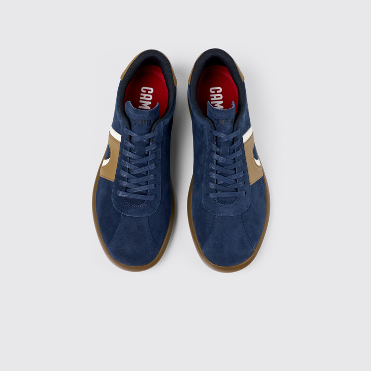 Pelotas Soller Baskets bleues en nubuck et cuir pour homme