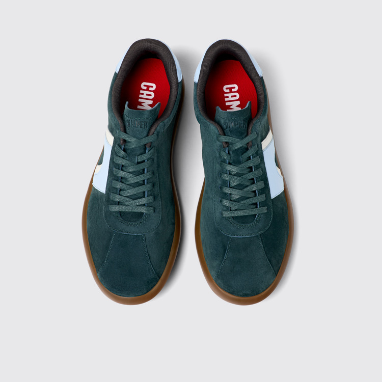 Overhead view of Pelotas Soller Green Nubuck/Leather Sneaker for Men