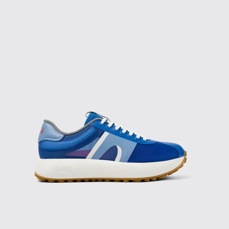 Side view of Pelotas Athens Blue Textile Sneaker for Men