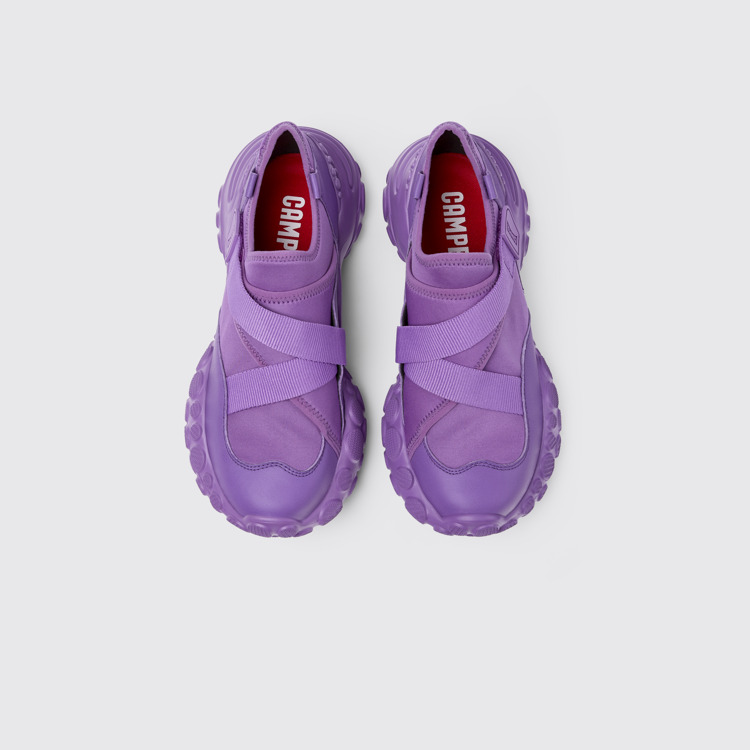 Overhead view of Pelotas Mars Purple Textile/Leather Sneaker for Men