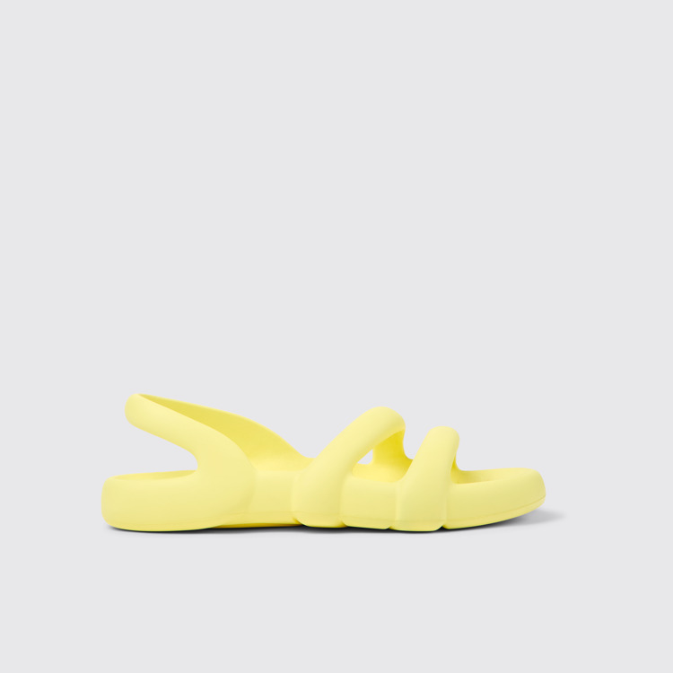 Side view of Kobarah Flat Yellow unisex Sandal