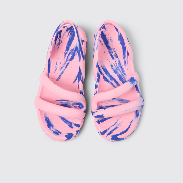 Overhead view of Kobarah Flat Multicolored unisex Sandal