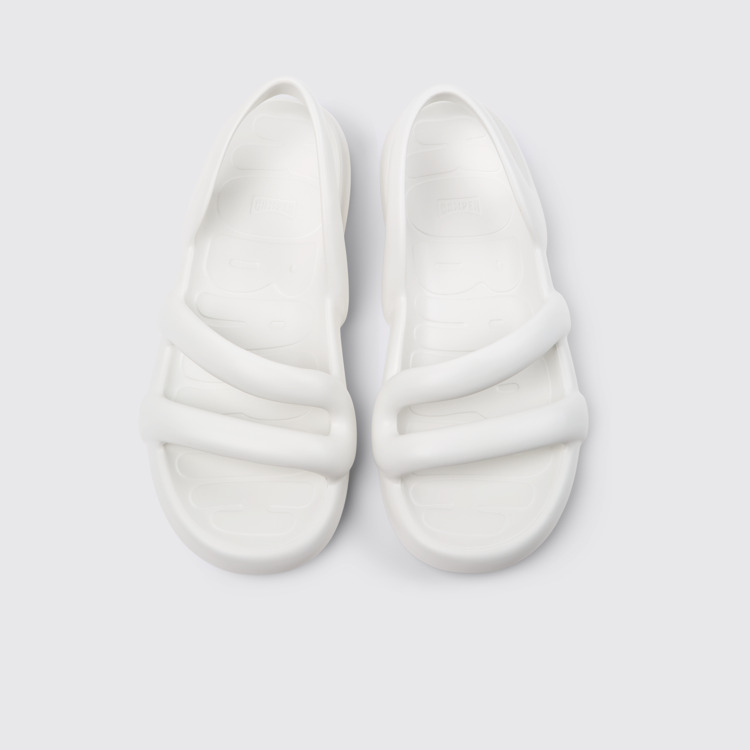 Kobarah Flat Sandales en textile blanc pour homme.