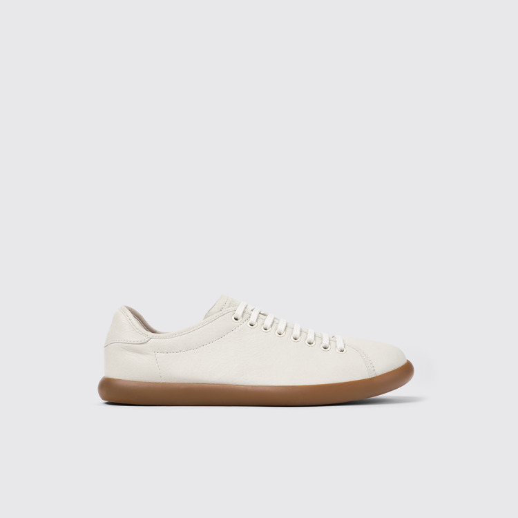 Side view of Pelotas Soller White Leather Men's Sneakers.