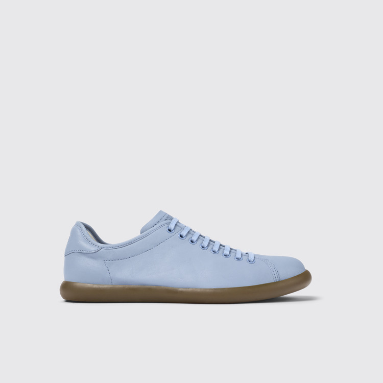 Side view of Pelotas Soller Blue Leather Sneaker for Men