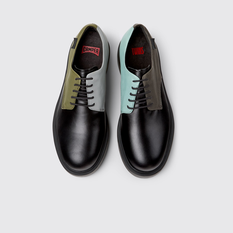 Overhead view of Twins Multicolored Leather Men's Shoes.