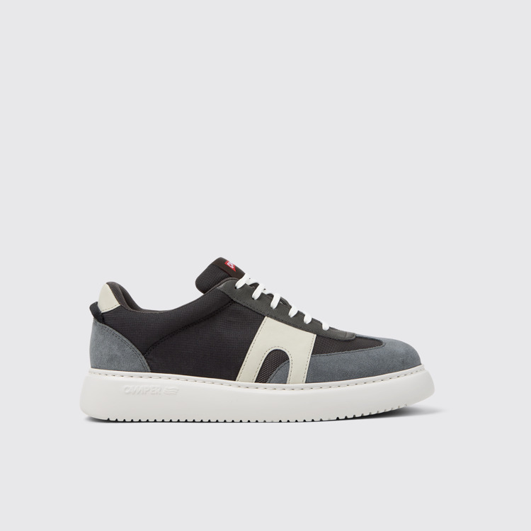 Side view of Runner K21 Multicolor Textile and Nubuck Sneakers for Men.