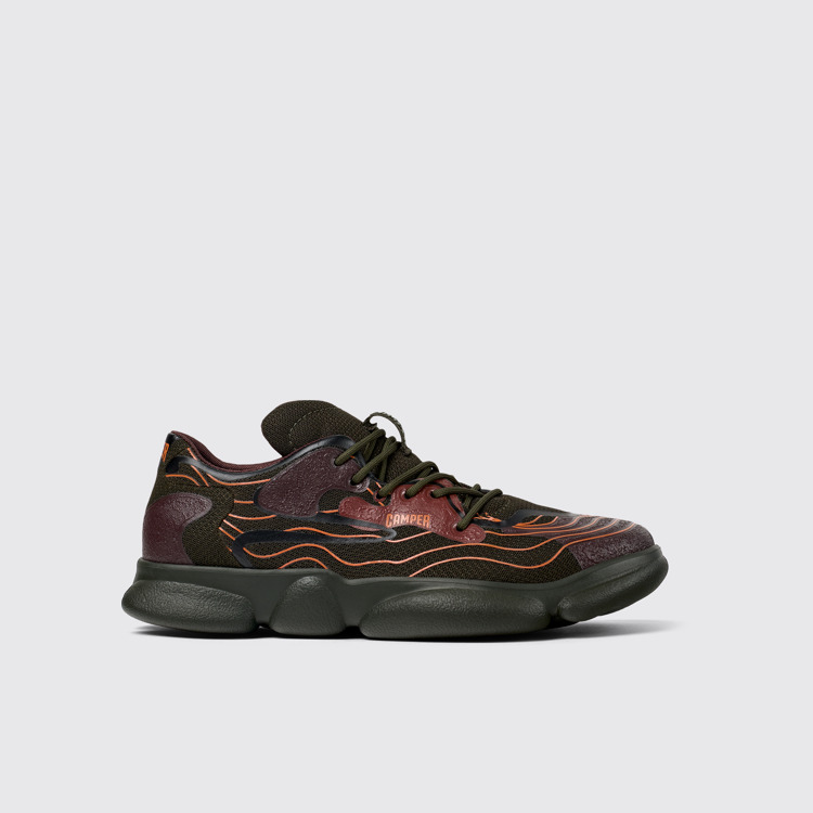 Side view of Karst Multicolored Textile Sneaker for Men