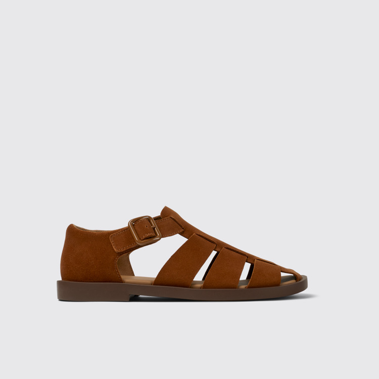 Side view of Don Brown Nubuck Sandals for Men.