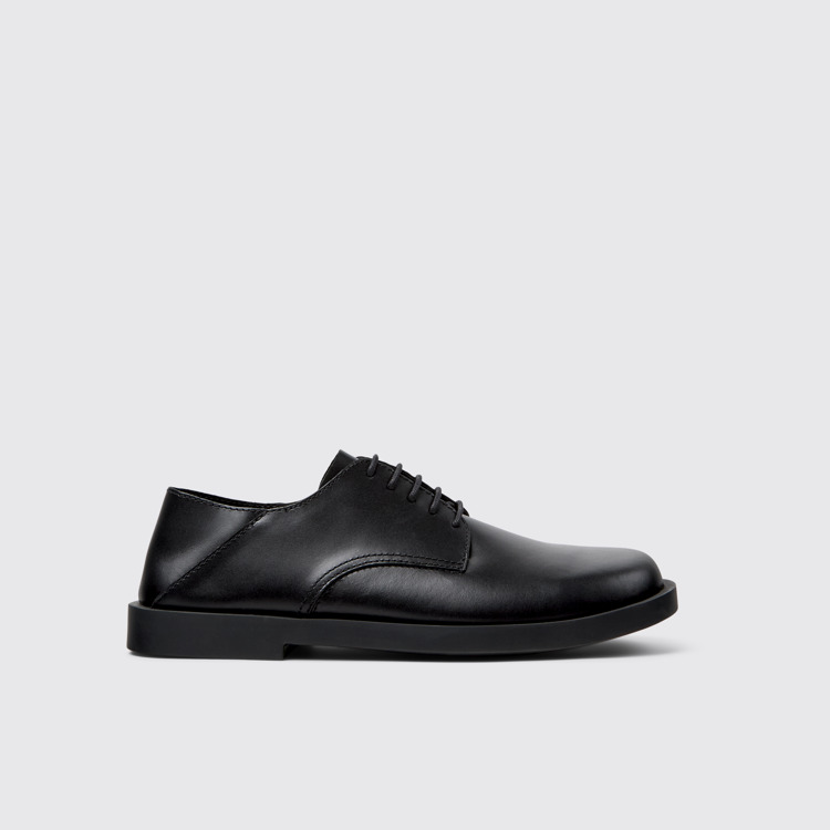 Don Sapatos em couro preto para homem.