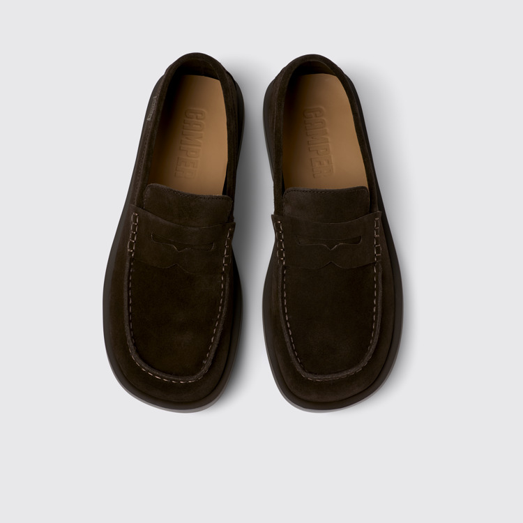 Overhead view of Don Brown Nubuck Men's Shoes.