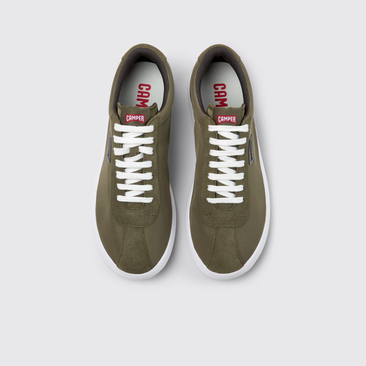 Pelotas XLite Groene herensneaker van gerecycled PET en nubuck.