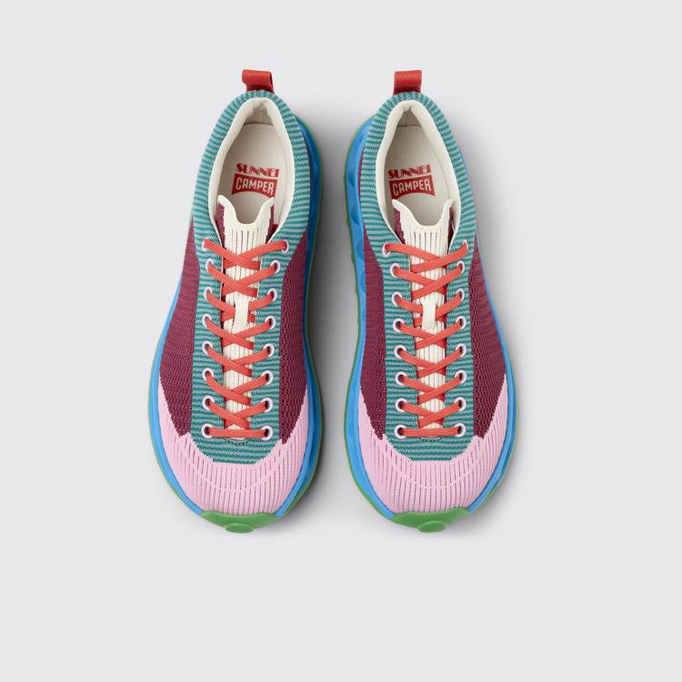 มุมมองด้านบนของ Camper x SUNNEI - PELOTISSIMA Multicolor Textile Sneakers for Men.