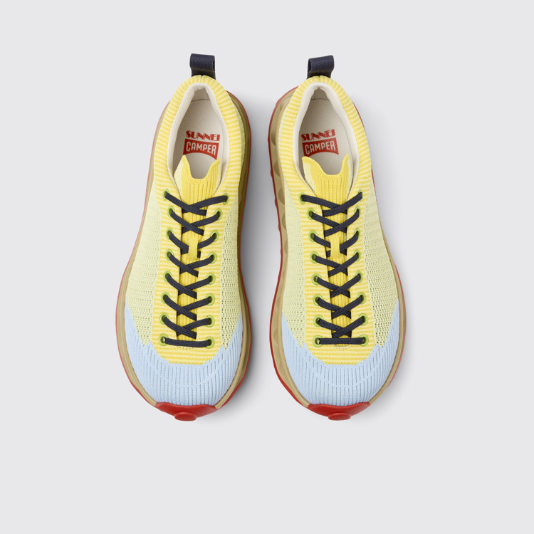 มุมมองด้านบนของ Camper x SUNNEI - PELOTISSIMA Multicolor Textile Sneakers for Men.