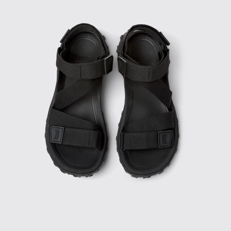 Drift Trail Sandal Schwarze Herrensandalette aus Recycling-PET.