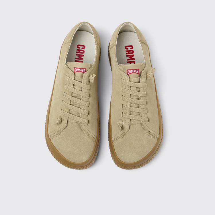 Peu Roda Sneakers de nobuk beige para hombre.