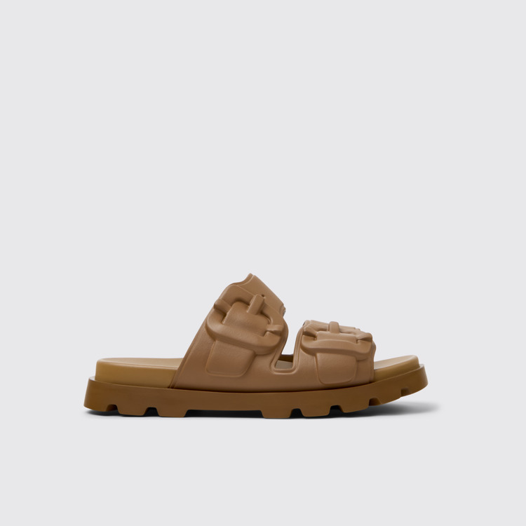 Side view of Brutus Sandal Brown Synthetic Sandals for Men.