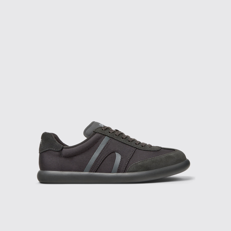Side view of Pelotas Soller Gray Textile and Nubuck Sneakers for Men.