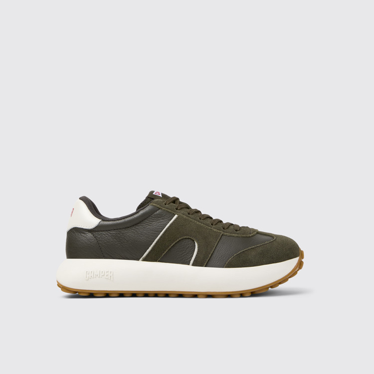 Side view of Pelotas Athens Multicolor Leather and Nubuck Sneakers for Men.