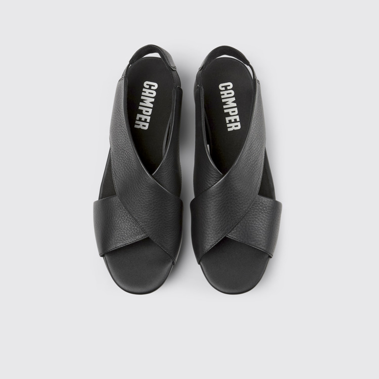 Overhead view of Balloon Black women’s sandal