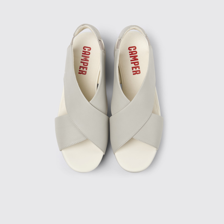 Overhead view of Balloon Grey sandal for women