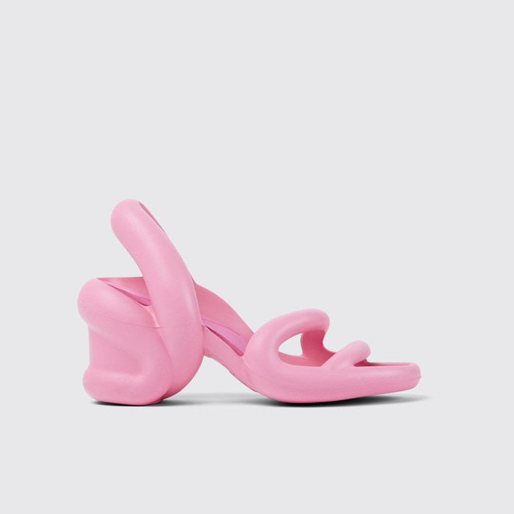 Side view of Kobarah Pink unisex sandal