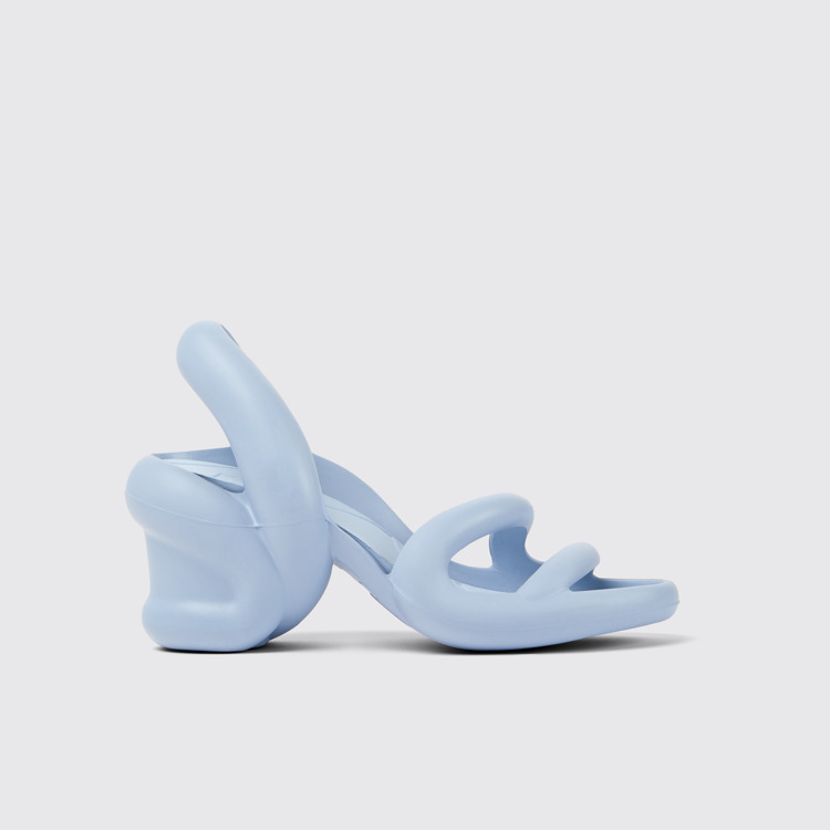 Side view of Kobarah Light blue unisex sandal