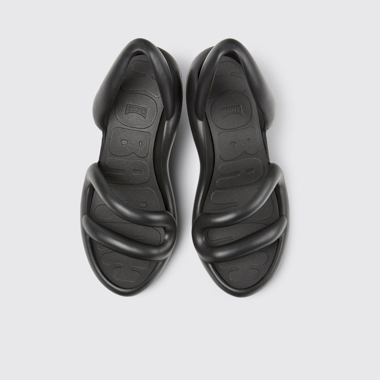 Overhead view of Kobarah Black XL EXTRALIGHT® Women's Sandals.