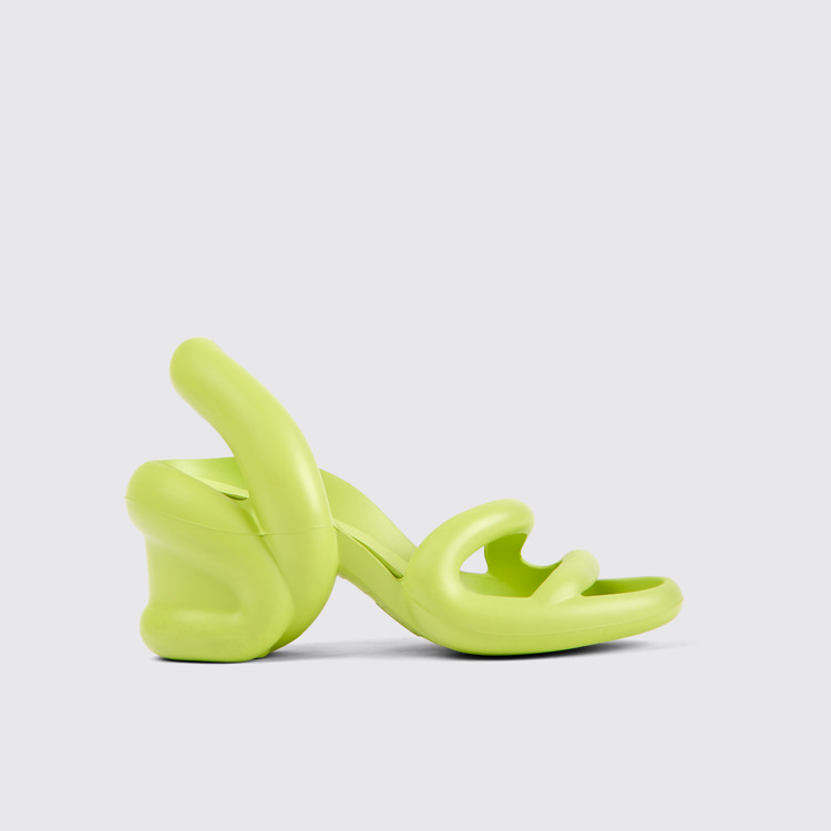 Side view of Kobarah Lime unisex sandals