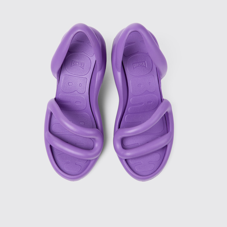 Overhead view of Kobarah Purple unisex Sandal