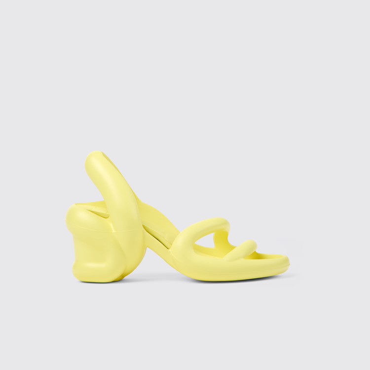 Side view of Kobarah Yellow unisex Sandal