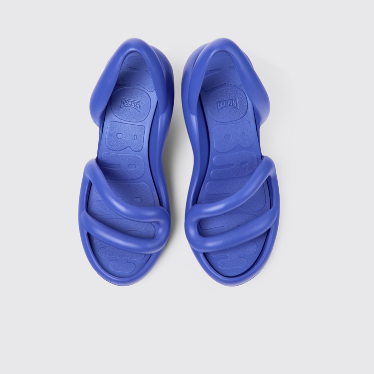 Overhead view of Kobarah Blue unisex Sandal