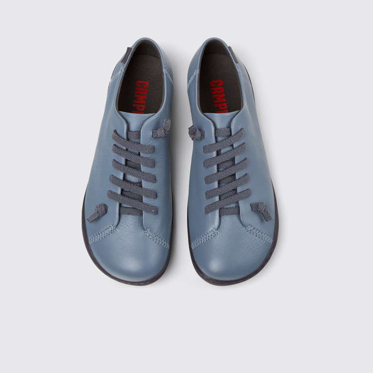 Overhead view of Peu Gray Leather Shoes for Women