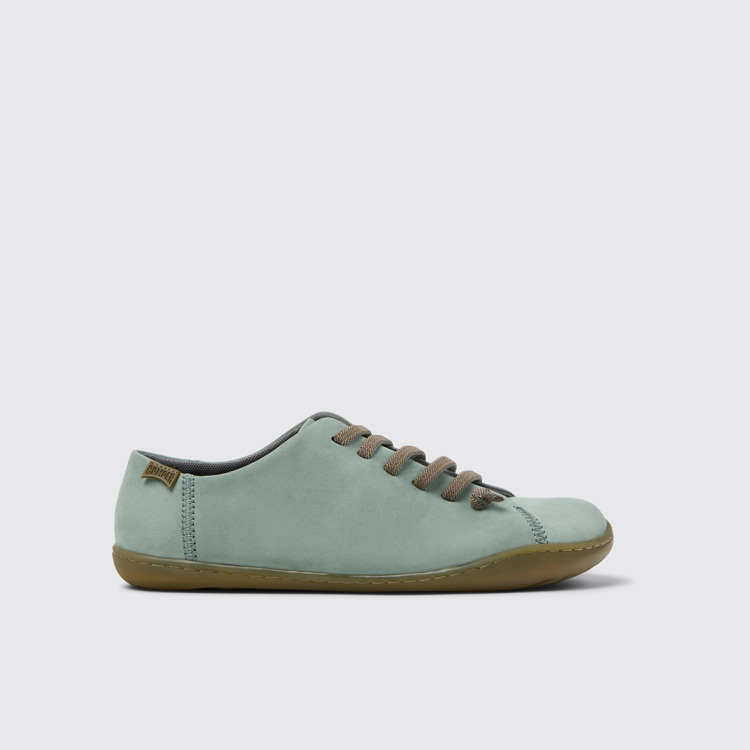 Side view of Peu Green Nubuck Women's Shoe.