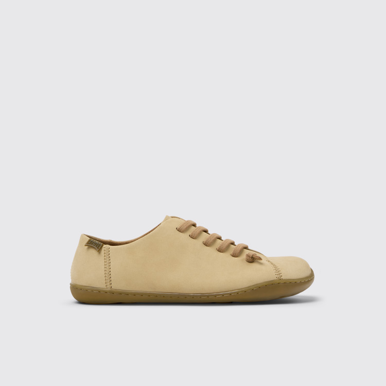 Side view of Peu Beige Nubuck Shoes for Women.