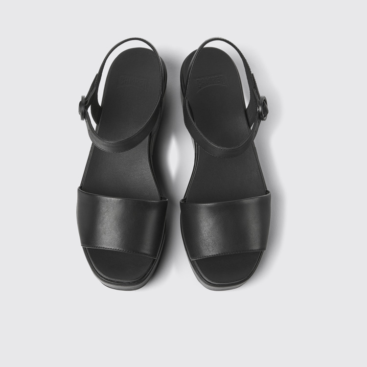 Overhead view of Misia Black women's sandal